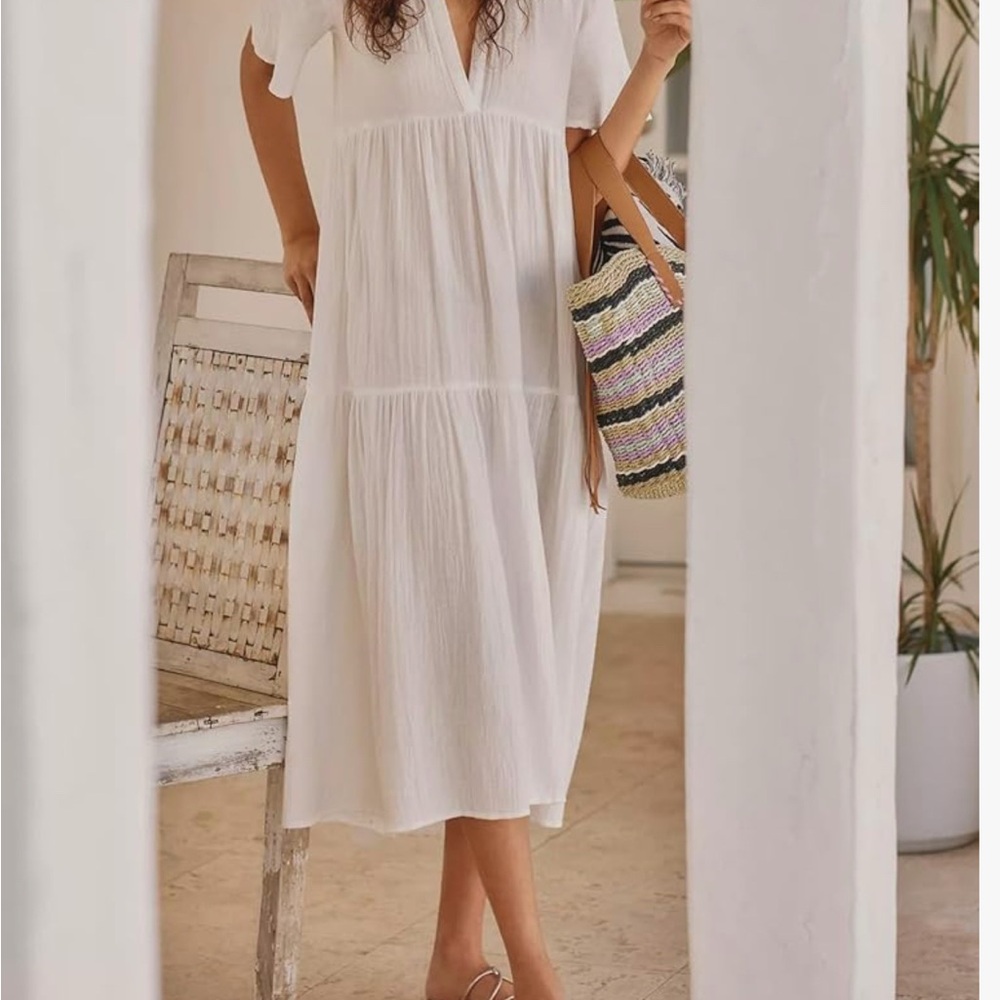 Summer cotton flowy dress